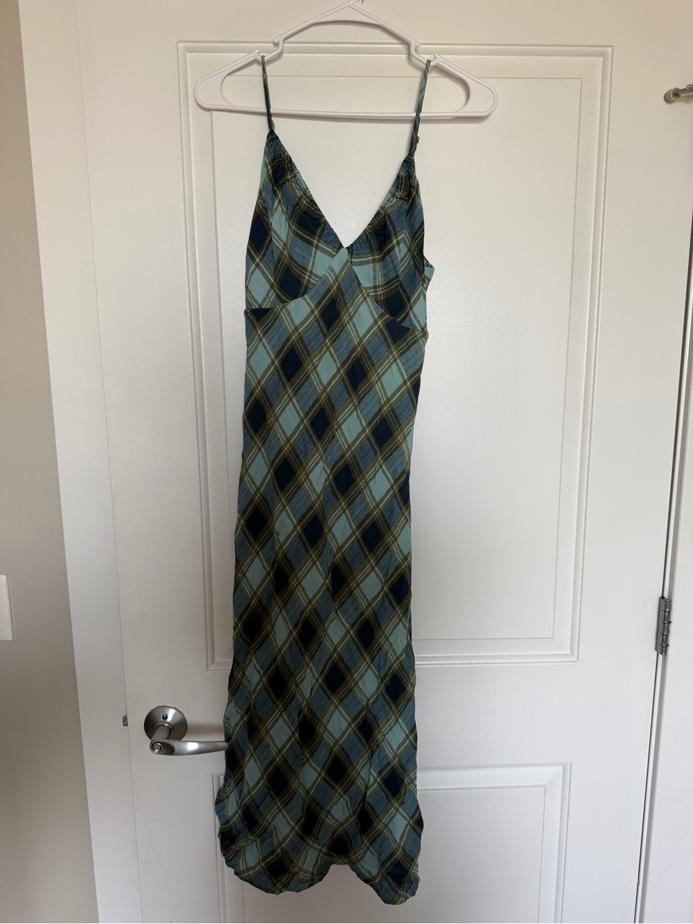 Wild Fable Blue Geometric Spaghetti Strap Maxi Dress
